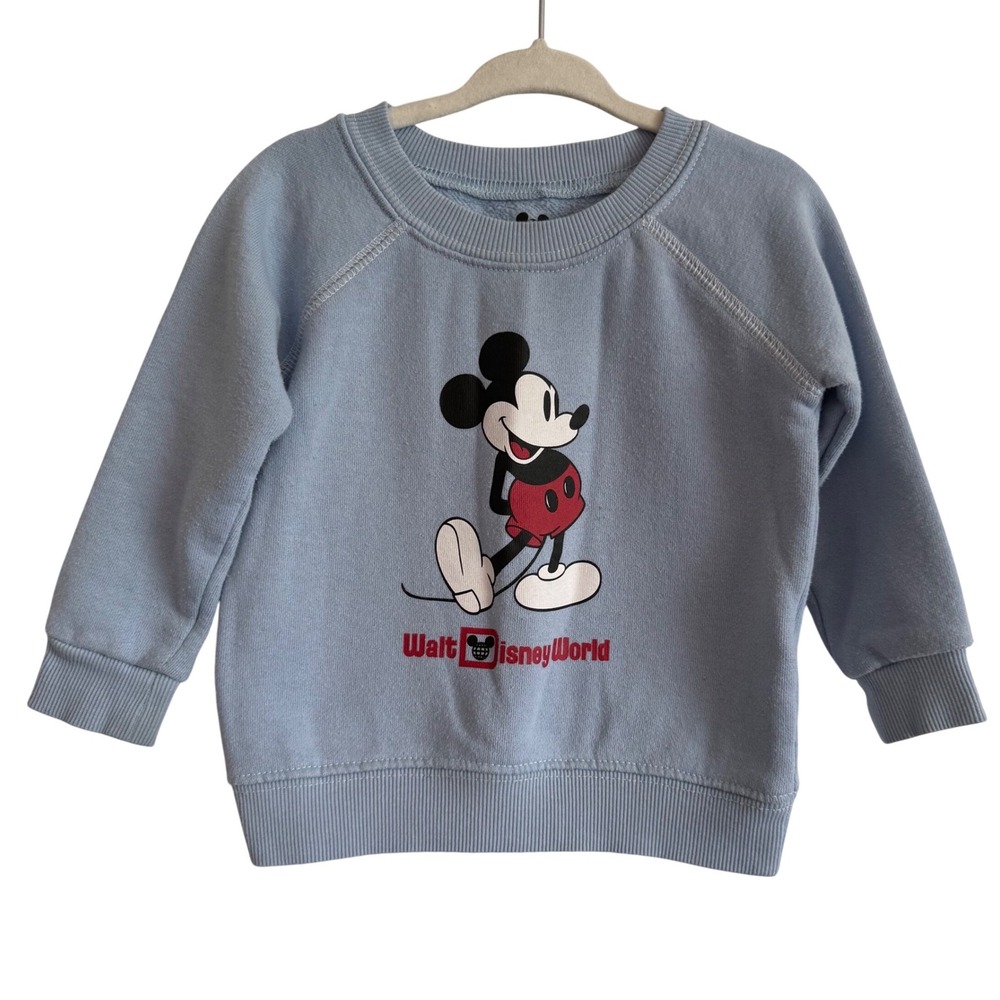 Walt Disney World Blue Mickey Mouse. Boys Sweatshirt 12-18 months Cozy Cotton